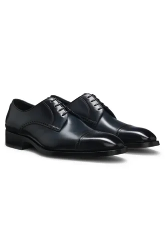 Brogue-detail Derby shoes in leather