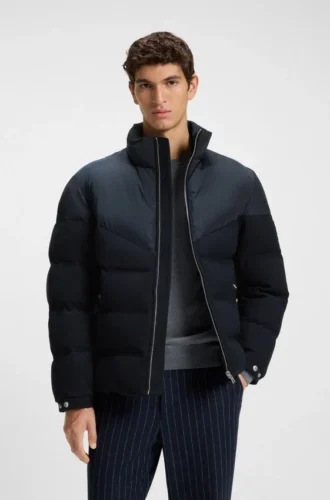 Brushed-flannel jacket with waterproof finish