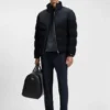 Brushed-flannel jacket with waterproof finish