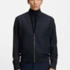 Brushed slim-fit jacket in stretch flannel