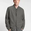 Brushed slim-fit jacket in stretch flannel