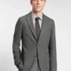 Brushed slim-fit jacket in stretch flannel