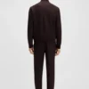 Brushed slim-fit jacket in stretch flannel