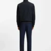 Brushed slim-fit jacket in stretch flannel