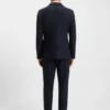 Brushed slim-fit jacket in stretch flannel