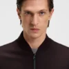 Brushed slim-fit jacket in stretch flannel