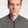 Brushed slim-fit jacket in stretch flannel