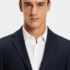 Brushed slim-fit jacket in stretch flannel