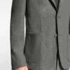 Brushed slim-fit jacket in stretch flannel