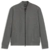 Brushed slim-fit jacket in stretch flannel
