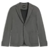 Brushed slim-fit jacket in stretch flannel