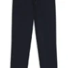 Brushed tapered-fit trousers in stretch flannel Brushed tapered-fit trousers in stretch flannel