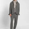 Brushed tapered-fit trousers in stretch flannel Brushed tapered-fit trousers in stretch flannel