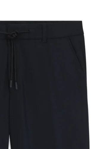 Brushed tapered-fit trousers in stretch flannel