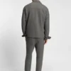 Brushed tapered-fit trousers in stretch flannel Brushed tapered-fit trousers in stretch flannel