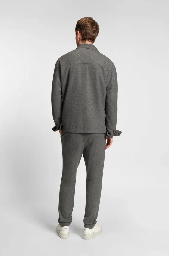 Brushed tapered-fit trousers in stretch flannel Brushed tapered-fit trousers in stretch flannel