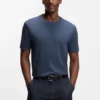 Bubble-jacquard structure T-shirt in a cotton blend