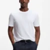 Bubble-jacquard structure T-shirt in a cotton blend Bubble-jacquard structure T-shirt in a cotton blend