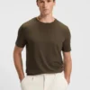 Bubble-jacquard structure T-shirt in a cotton blend