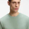 Bubble-jacquard structure T-shirt in a cotton blend