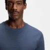 Bubble-jacquard structure T-shirt in a cotton blend