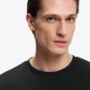 Bubble-jacquard structure T-shirt in a cotton blend Bubble-jacquard structure T-shirt in a cotton blend
