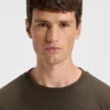 Bubble-jacquard structure T-shirt in a cotton blend