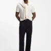 Bubble-jacquard structure T-shirt in a cotton blend