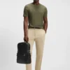 Bubble-jacquard structure T-shirt in a cotton blend