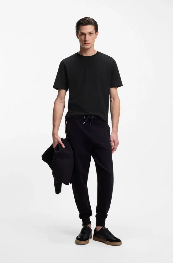 Bubble-jacquard structure T-shirt in a cotton blend Bubble-jacquard structure T-shirt in a cotton blend