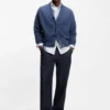 Bubble-jacquard structure T-shirt in a cotton blend Bubble-jacquard structure T-shirt in a cotton blend