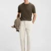 Bubble-jacquard structure T-shirt in a cotton blend