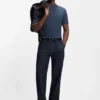 Bubble-jacquard structure T-shirt in a cotton blend
