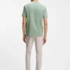 Bubble-jacquard structure T-shirt in a cotton blend