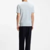 Bubble-jacquard structure T-shirt in a cotton blend