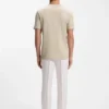 Bubble-jacquard structure T-shirt in a cotton blend Bubble-jacquard structure T-shirt in a cotton blend