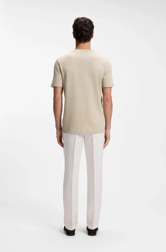 Bubble-jacquard structure T-shirt in a cotton blend Bubble-jacquard structure T-shirt in a cotton blend