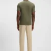 Bubble-jacquard structure T-shirt in a cotton blend