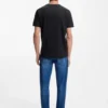 Bubble-jacquard structure T-shirt in a cotton blend