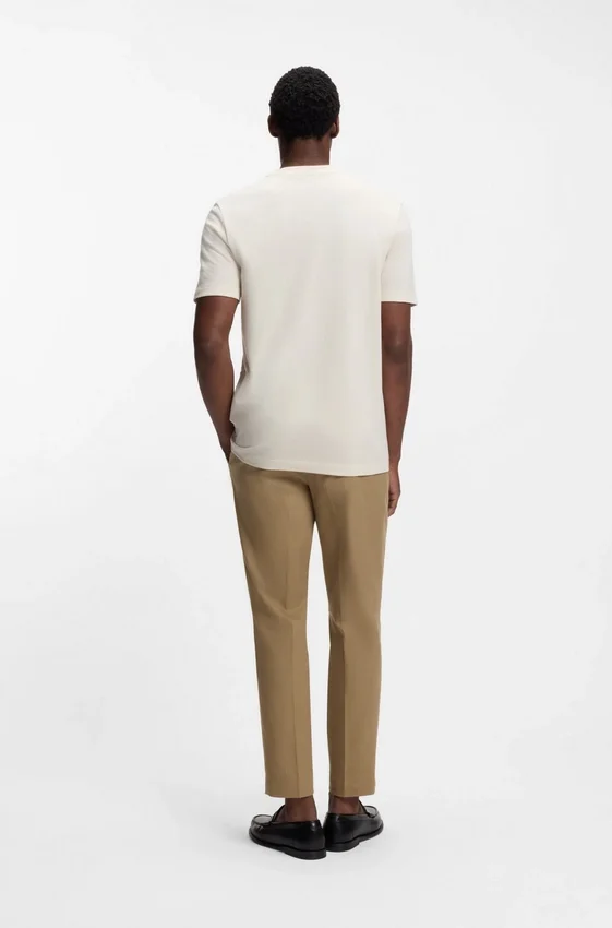 Bubble-jacquard structure T-shirt in a cotton blend Bubble-jacquard structure T-shirt in a cotton blend