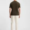 Bubble-jacquard structure T-shirt in a cotton blend