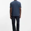 Bubble-jacquard structure T-shirt in a cotton blend