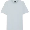 Bubble-jacquard structure T-shirt in a cotton blend