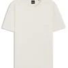 Bubble-jacquard structure T-shirt in a cotton blend