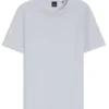 Bubble-jacquard structure T-shirt in a cotton blend