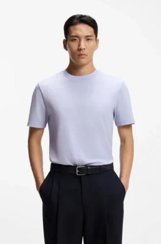 Bubble-structure T-shirt in cotton