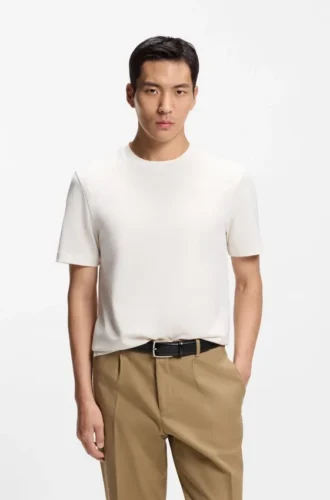 Bubble-structure T-shirt in cotton