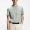 Bubble-structure T-shirt in cotton