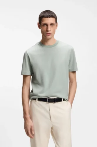 Bubble-structure T-shirt in cotton