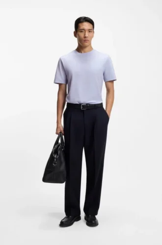 Bubble-structure T-shirt in cotton